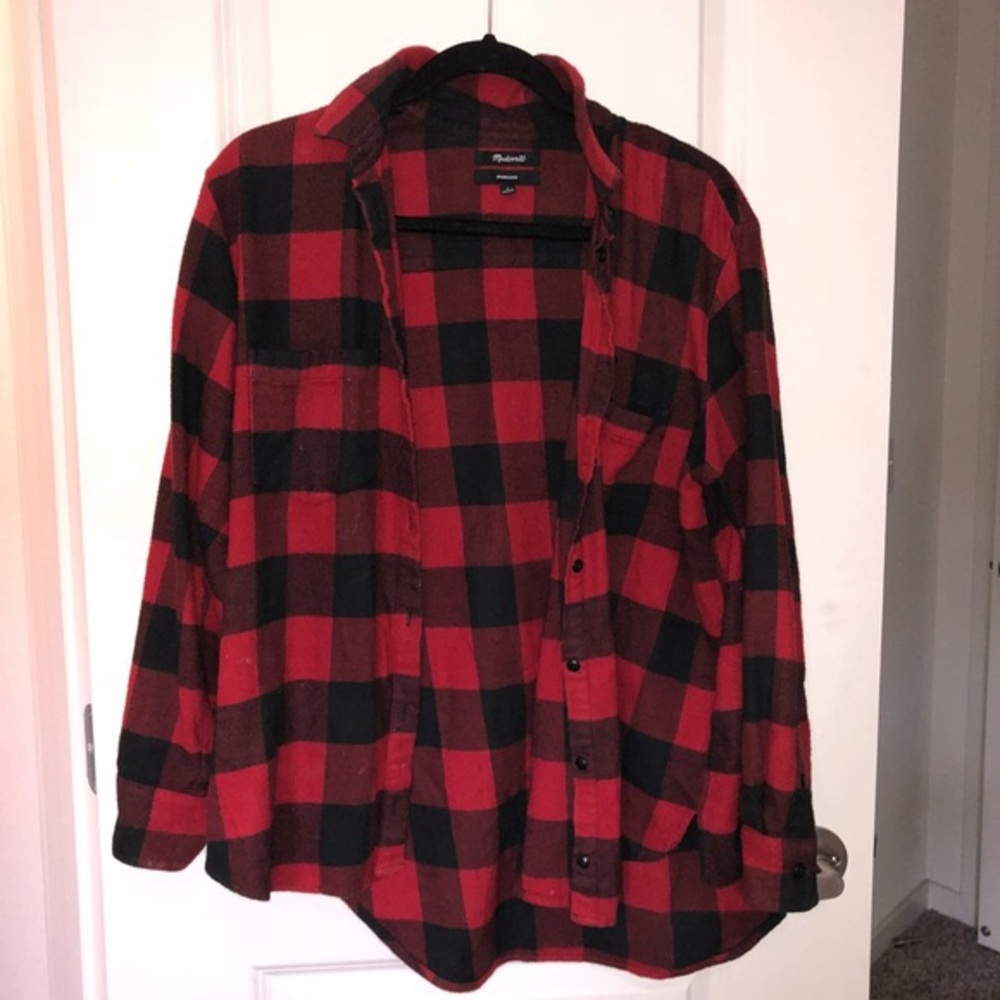Madewell ex boyfriend flannel! Size L